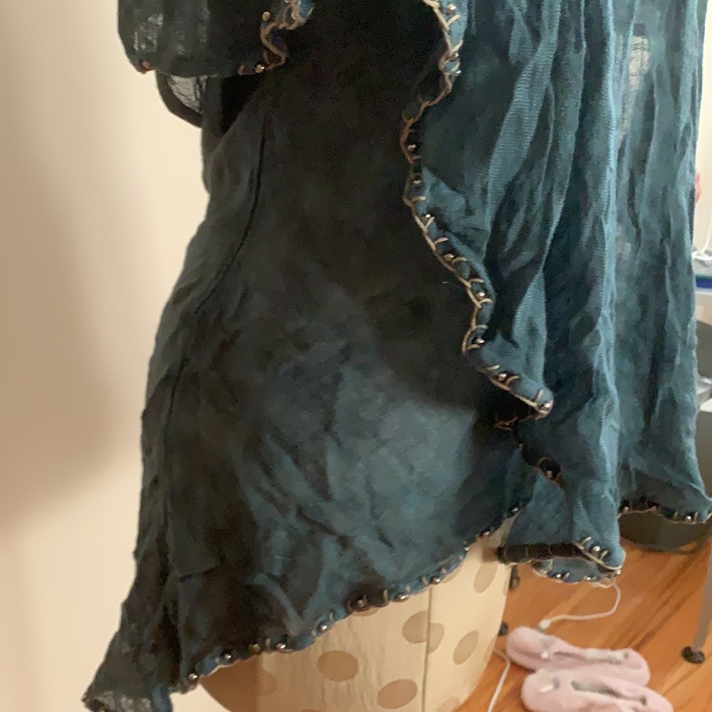 NWT free people tan with cowrie shells 🐚 L - Picture 4 of 5